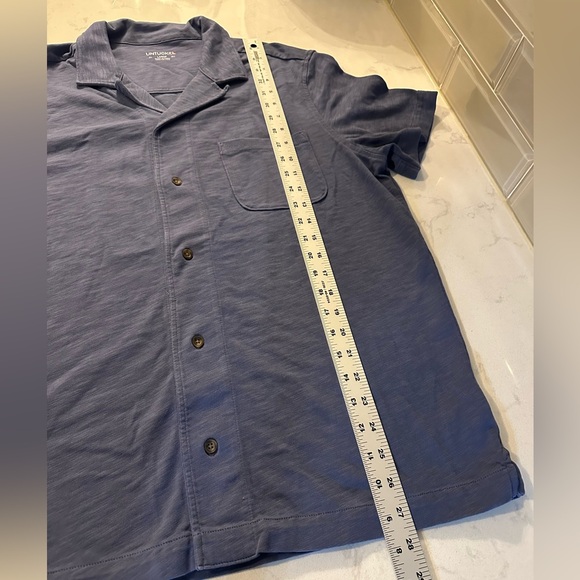 Untuckit Sapori Camp Cotton Slub Collar Shirt Size Medium Button - Picture 10 of 10